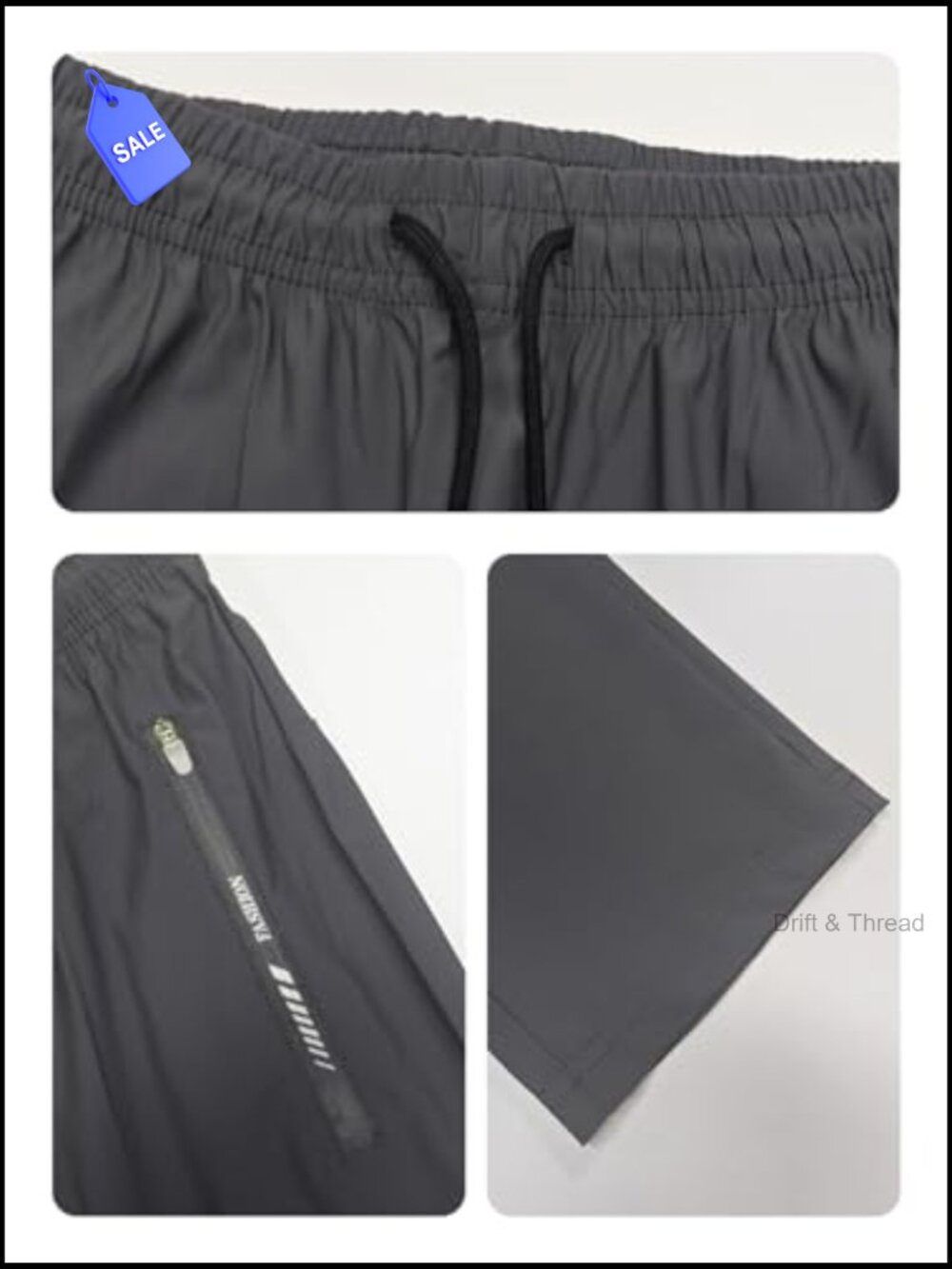 Women's Quick Dry Hiking Pants with Zipper Pockets Stretchy Athletic Joggers - Picture 5 of 6